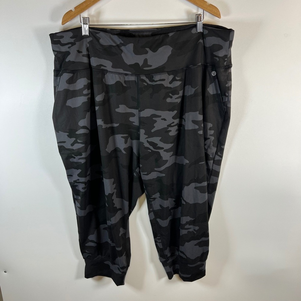 LIVI‎ FOR LANE BRYANT Womens Camouflage Jogger Pants Size 22/24 Black Grey